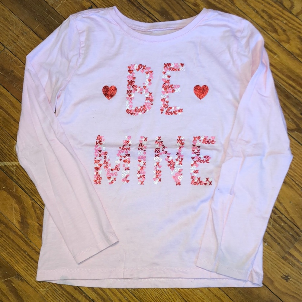 🔥3/$15 Childrens place valentine be mine l/s T